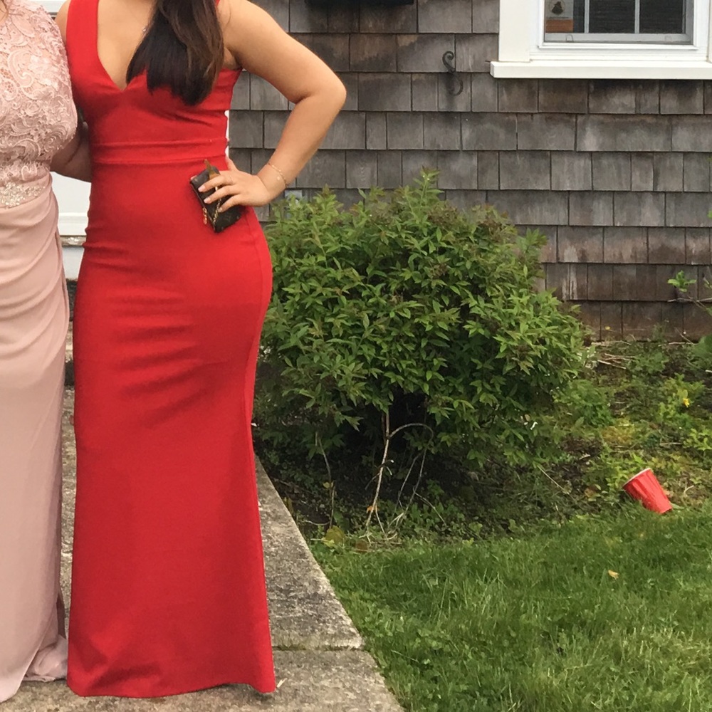 Deep V Cut Formal Dress